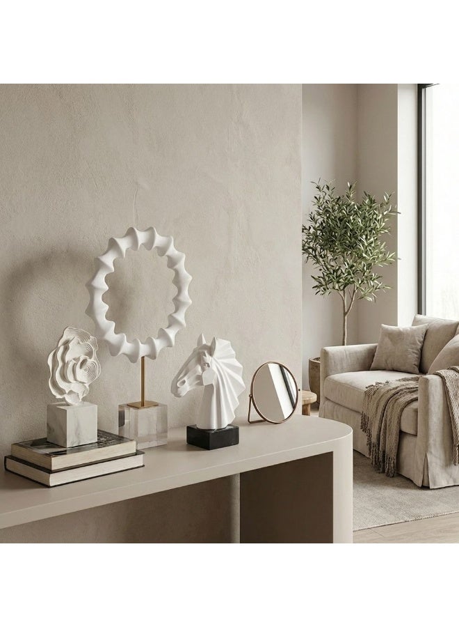 DANUBE HOME تمثال حصان ميرا بيلا للديكور 21.5X21.5X23 سم - أبيض - Image 5