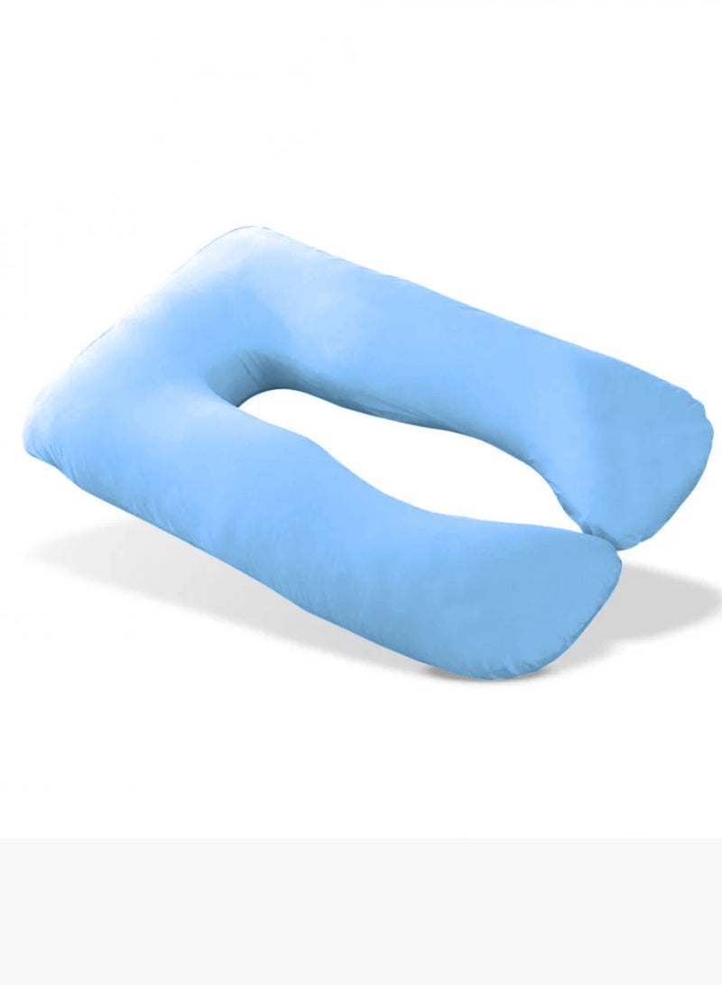 Banotex Pregnancy Pillow Made of Cotton with Pure Microfiber Blend Filling 120 x 80 cm Sky Blue - Image 3