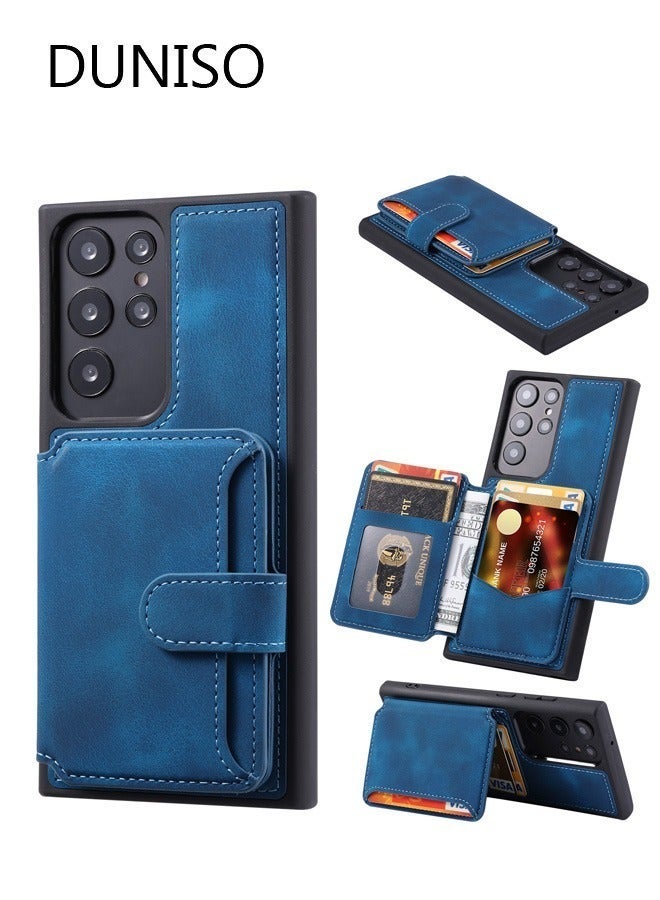 DUNISO Samsung Galaxy S23 Ultra Wallet Case with Card Slots Holder Magnetic Clasp, Shockproof Flip Folio Book Protective Cover for Women Men,Durable Shockproof Cover for Samsung Galaxy S23 Ultra Phone Case - Image 1