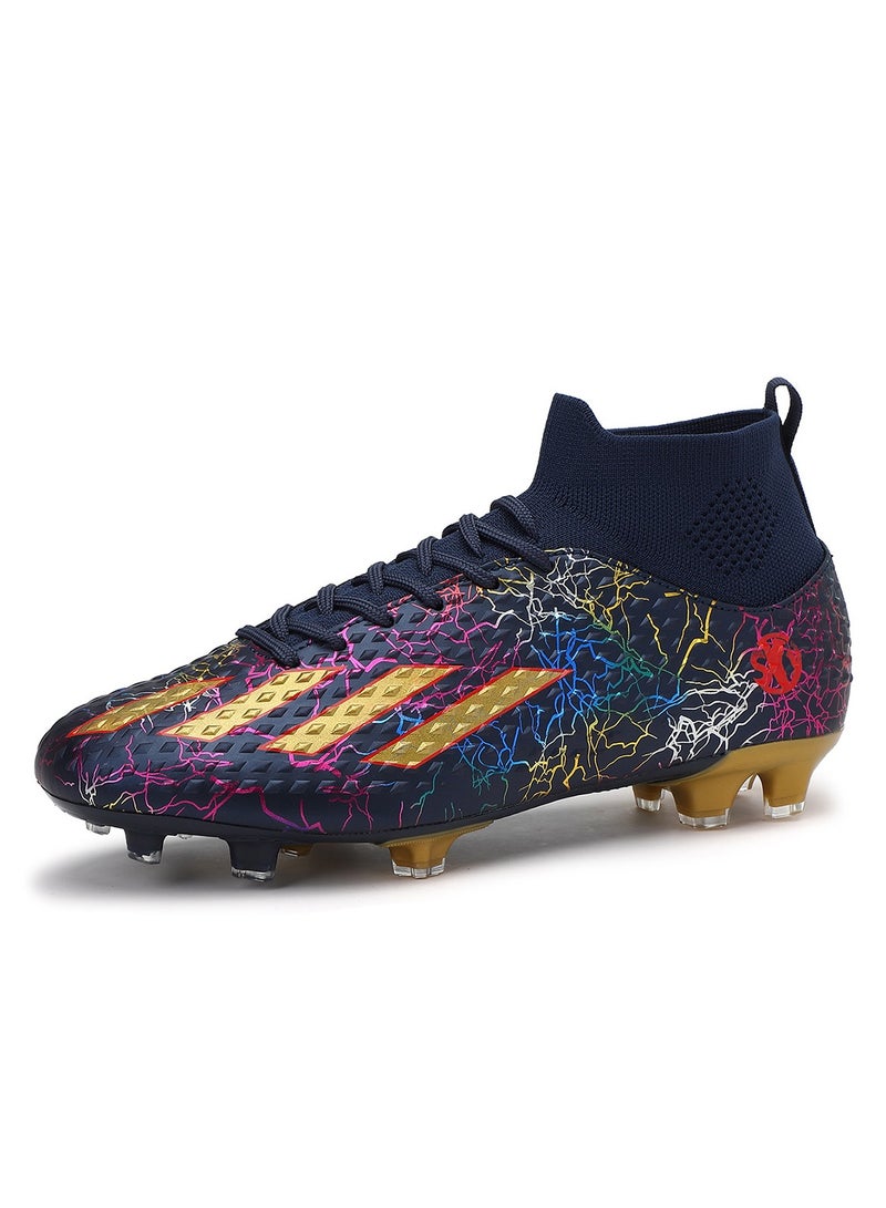 SKY WING Men and Women Soccer Shoes Adults FG Sole Soccer Cleats Elastic High-collar Knit Design Lightweight Training Football Shoes - Image 1