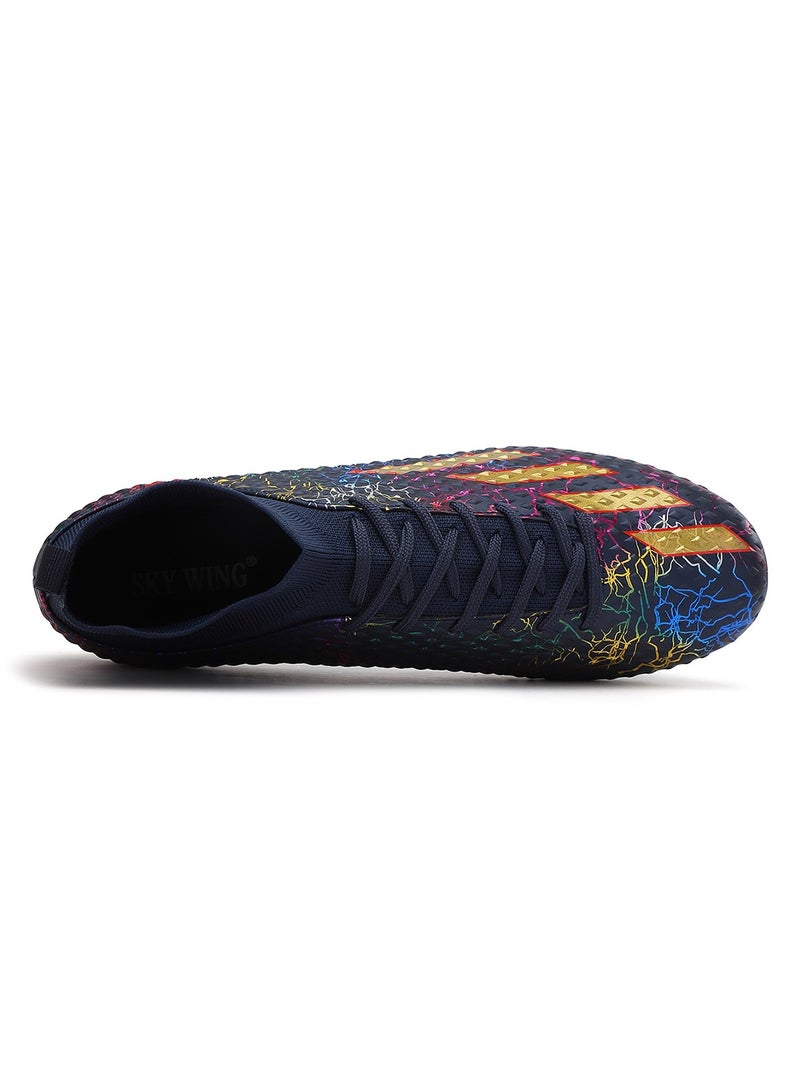 SKY WING Men and Women Soccer Shoes Adults FG Sole Soccer Cleats Elastic High-collar Knit Design Lightweight Training Football Shoes - Image 5