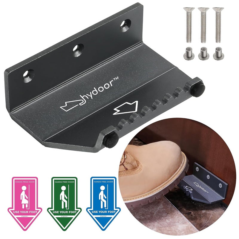 handsfree Hands Free Door Handle Opener, Foot Pull for Commercial, Office and Bathroom Hygiene (Grey) Bulk Discounts - Image 3