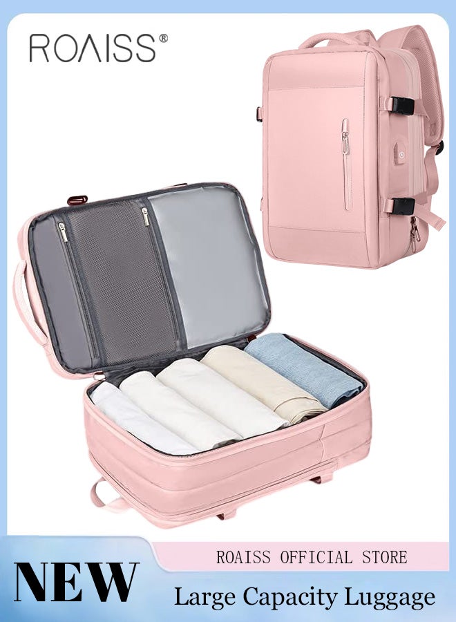 roaiss Multifunctional Travel Backpack with Laptop Padding Compartment, Waterproof Large Capacity Bookbag with USB Charging Port, Carry On Weekender Bag with Wet and Dry Separation, Suitable for Daily Commute, Overnight Flight and Short Trips - Image 1