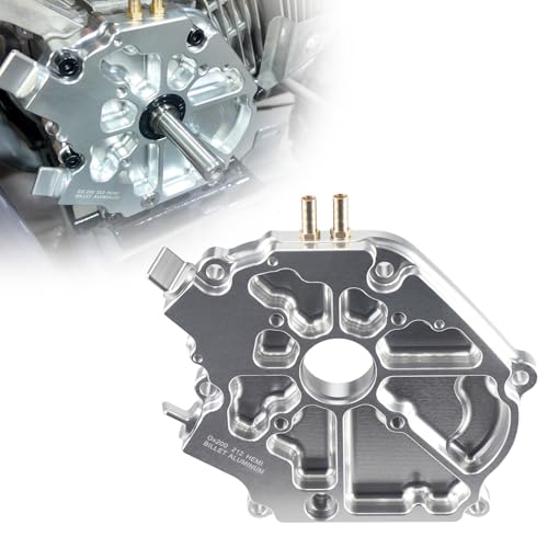 pinkhatcat Dual Bearing Billet Side cover For GX200/Clone 196 Predator Hemi, Ghost, Tillotson 212 and 224 Engine Silver - Image 1
