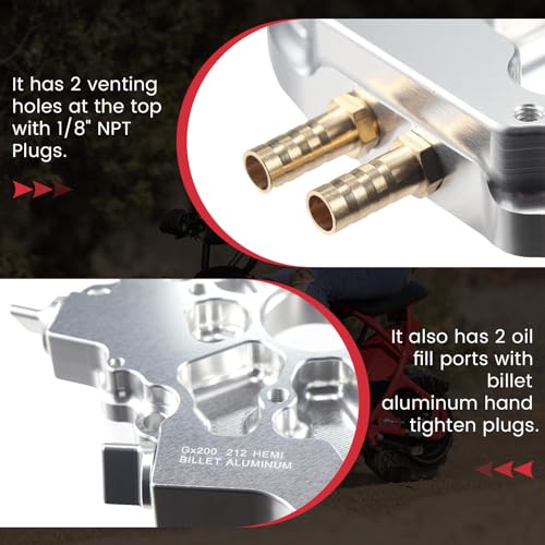 pinkhatcat Dual Bearing Billet Side cover For GX200/Clone 196 Predator Hemi, Ghost, Tillotson 212 and 224 Engine Silver - Image 5