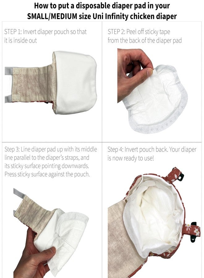 Uni Infinity Chicken Diapers Disposable Linings - 15 Sticky Pad Linings (for use in a Reusable Chicken Diaper) - Leakproof, Unscented by Uni Infinity (Disposable Pads, One Size, 15 Count) - Image 5