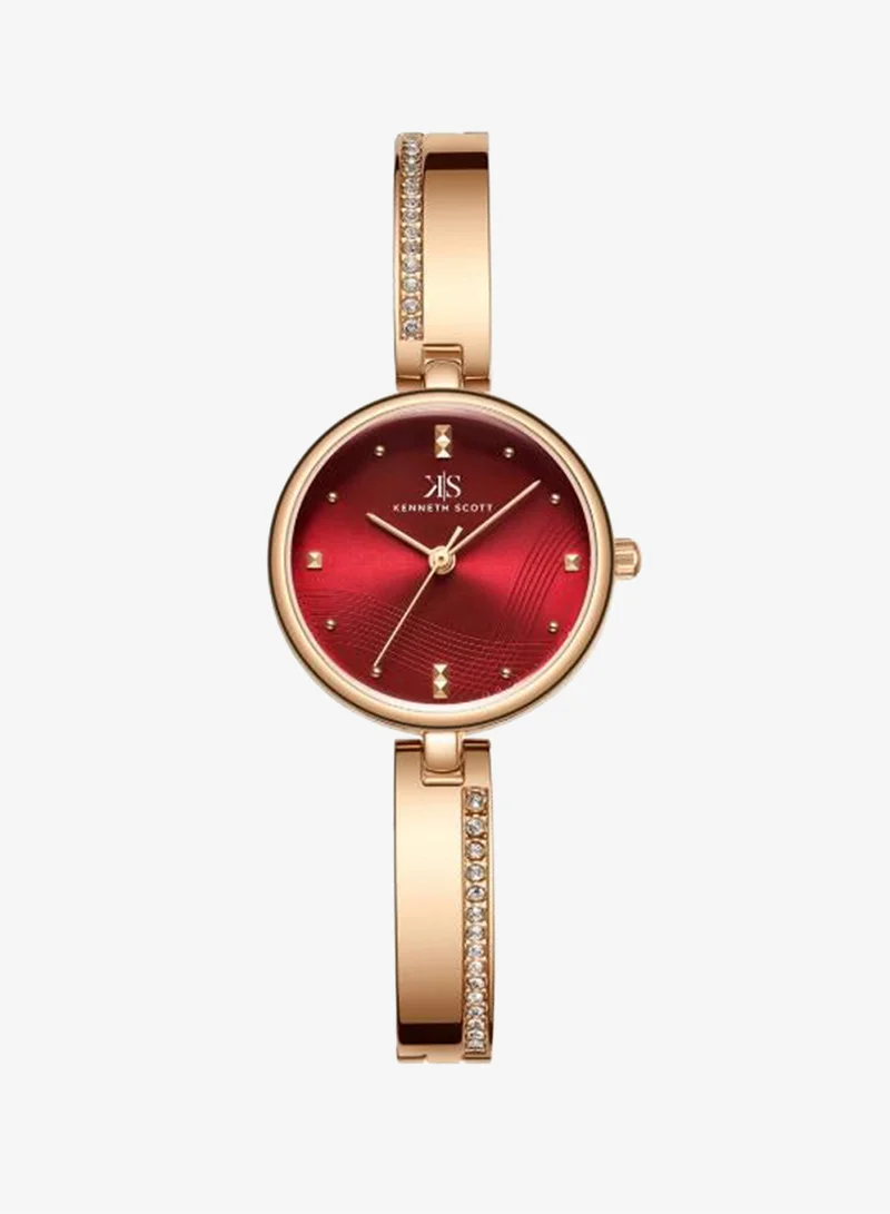 Kenneth Scott Red Women's Alloy Analog Watch K23506-RBKR - 28 mm for Women | Best Price UAE
