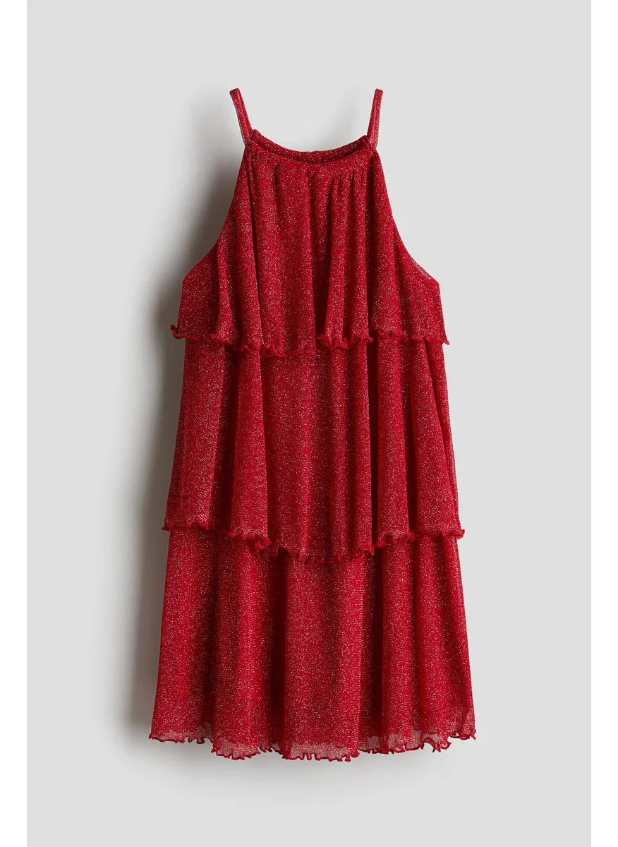 H&M Shimmering Tiered Dress