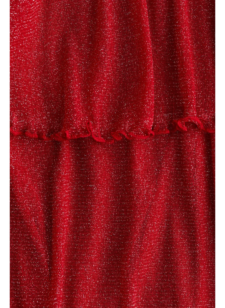 H&M Shimmering Tiered Dress