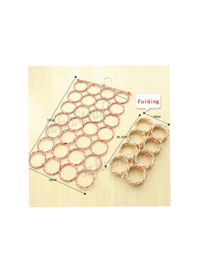 GGOOT 12metal Rings Scarf Hanger Multi Scarves Display Hang Ties Belt Organize Circle Storage Holder Random Color - Image 2
