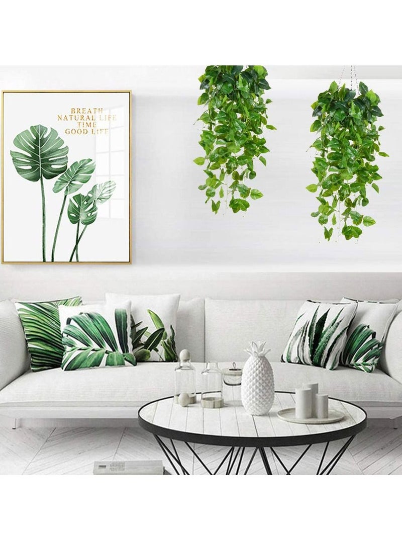 HomarKet - 3 Pcs Artificial Ivy Vine Hanging Plants for Wall/Indoor/Outdoor Decoration - Image 1