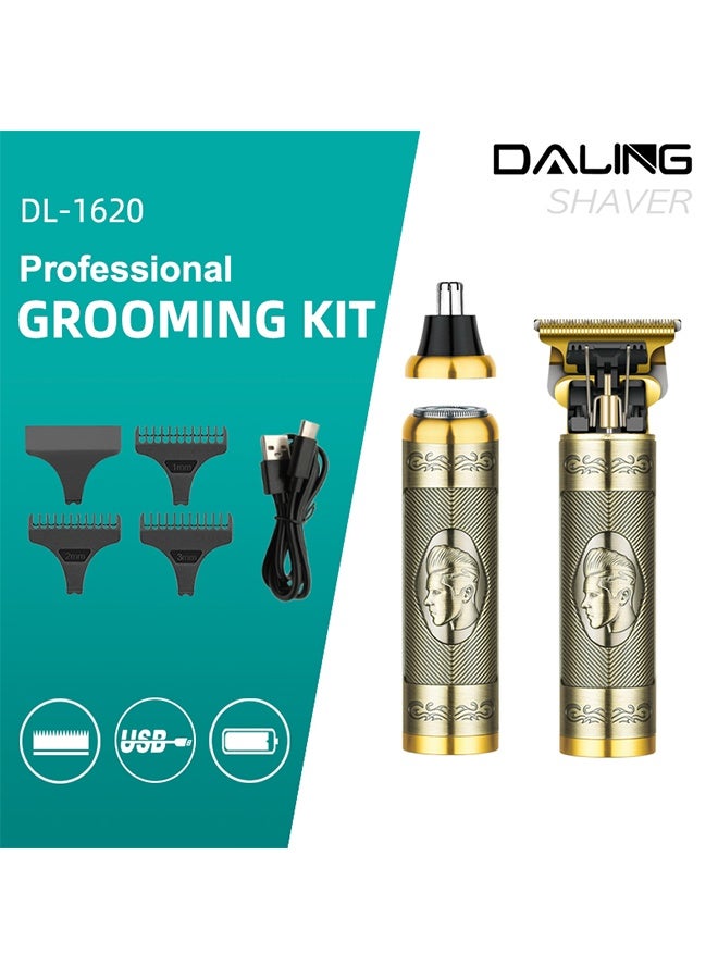 دالينغ ماكينة قص الشعر الاحترافية للرج، ماكينة تشذيب اللحية 3 في 1 للرجال، ماكينة حلاقة للرجال، ماكينة حلاقة كهربائية، ماكينة تشذيب شعر الأنف، ماكينة حلاقة لاسلكية، مجموعة العناية للرجال - Image 4