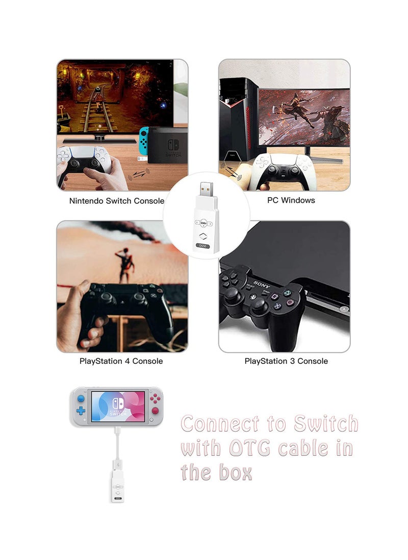 SYOSI - محول وحدة تحكم لاسلكية، محولات وحدة تحكم لوحدة تحكم Xbox Series X|S/وحدة تحكم Xbox One X|S/وحدة تحكم Elite Series 2/PS5/PS4/Switch للعب على PS4/Switch/Windows 11&10 PC - Image 1