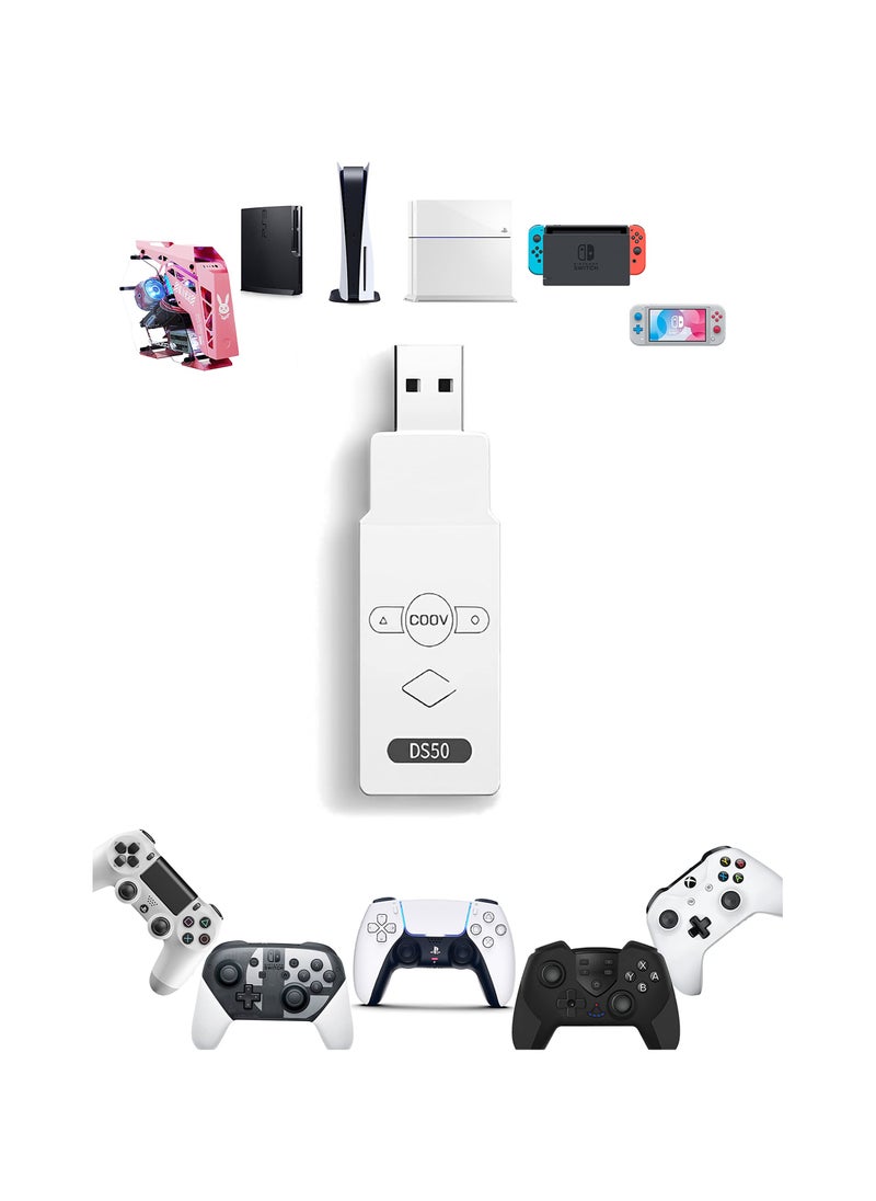 SYOSI محول وحدة تحكم لاسلكية، محولات وحدة تحكم لوحدة تحكم Xbox Series X|S/وحدة تحكم Xbox One X|S/وحدة تحكم Elite Series 2/PS5/PS4/Switch للعب على PS4/Switch/Windows 11&10 PC  - Image 1