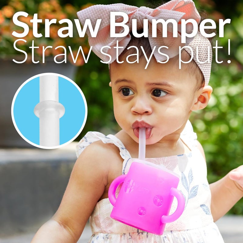PopYum Silicone Training Cup Set with Straw Lid - Image 5