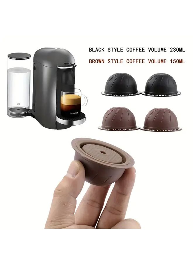 Reusable Coffee Capsule Shells With 5.07 Oz Brown Lid And Silicone Cap For Single Serve Brewers - Image 4