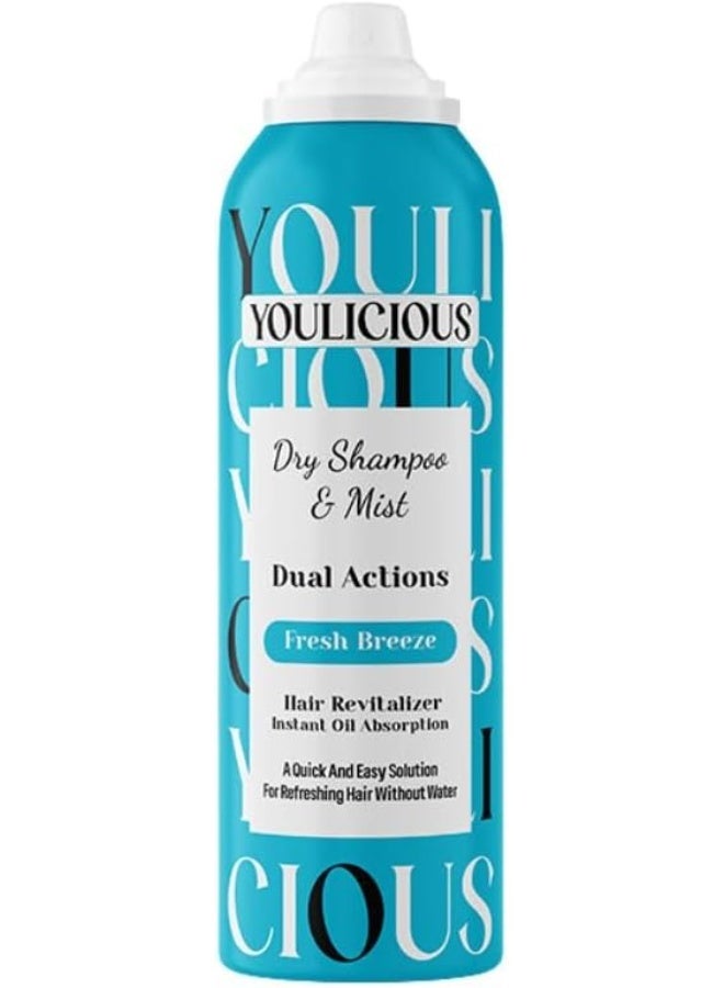Youlicious Dry Shampoo & Mist Dual Action Fresh Breeze - 200ML
