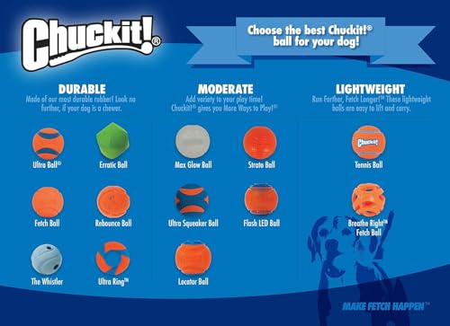 Chuckit! Fetch Pack Dog Balls - Interactive Dog Toys, High-Bounce Fetch Ball, Floating Ultra and Rugged Balls, Durable - Size Small, 2-inch Diameter, Set of 3 - Image 5