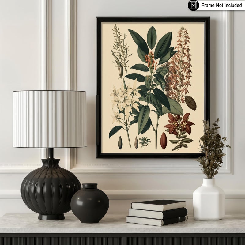 Poster Master Vintage Orchid Poster - Retro Flower Print - Exotic Plant Wall Art - Botanical Art - Gift for Men & Women - Floral Decor for Bedroom, Living Room or Kitchen - 8x10 UNFRAMED Wall Art - Image 3