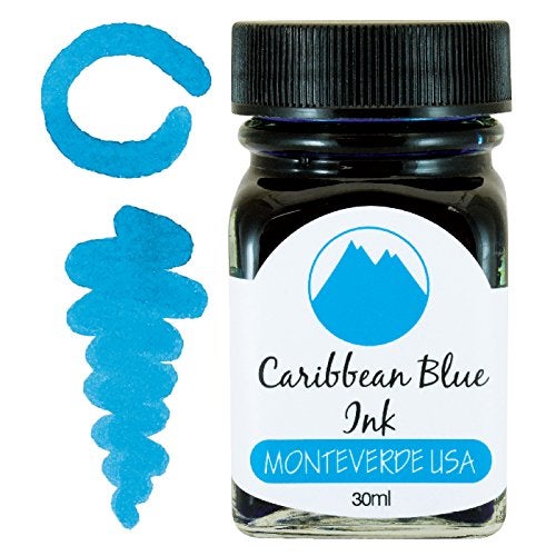 Monteverde USA Ink with ITF Technology, 30 ml Caribbean Blue (G309CU) - Image 3