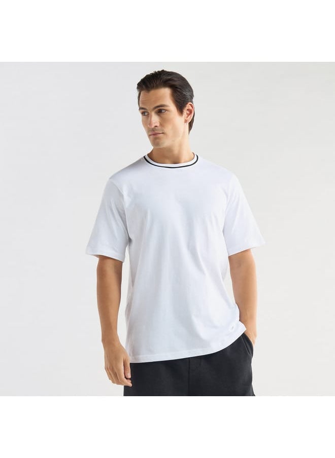 FAV Solid T-shirt with Round Neck and Short Sleeves  - Image 1