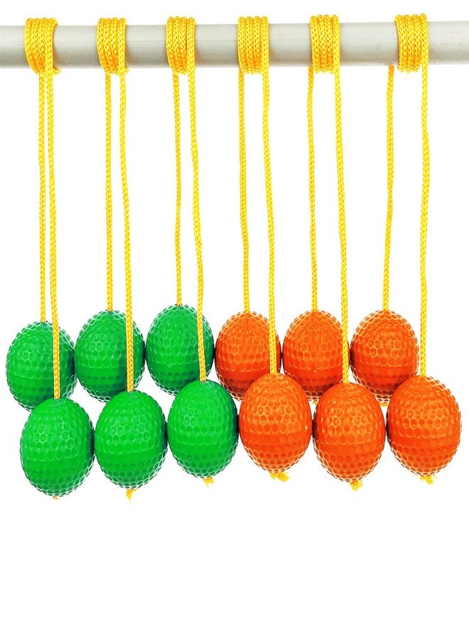 Miokun 6 Pack Ladder Balls Ladder Toss Balls Replacement with Storage Bag for Toss Match (Orange Green) - Image 2