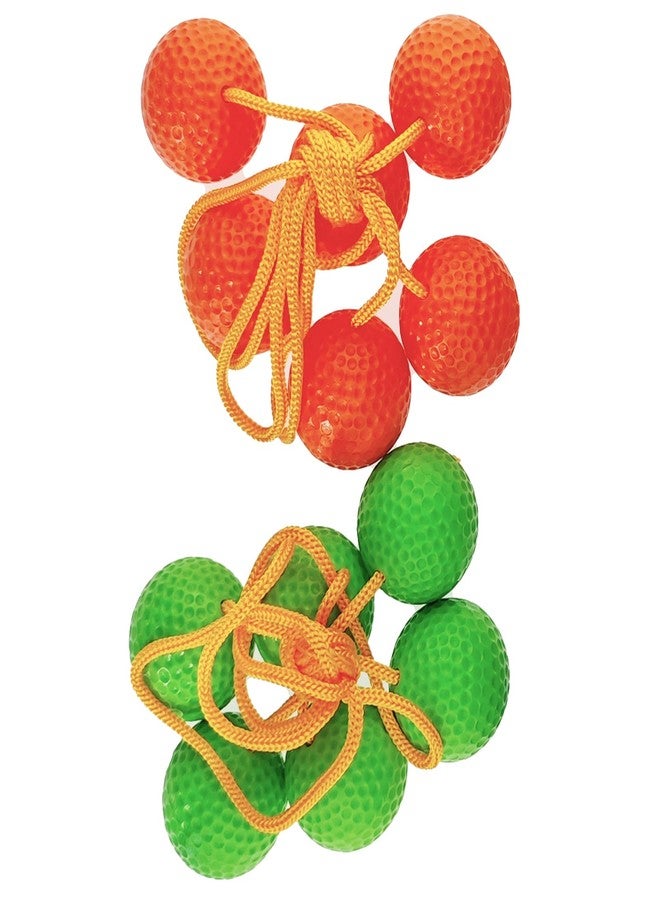 Miokun 6 Pack Ladder Balls Ladder Toss Balls Replacement with Storage Bag for Toss Match (Orange Green) - Image 3