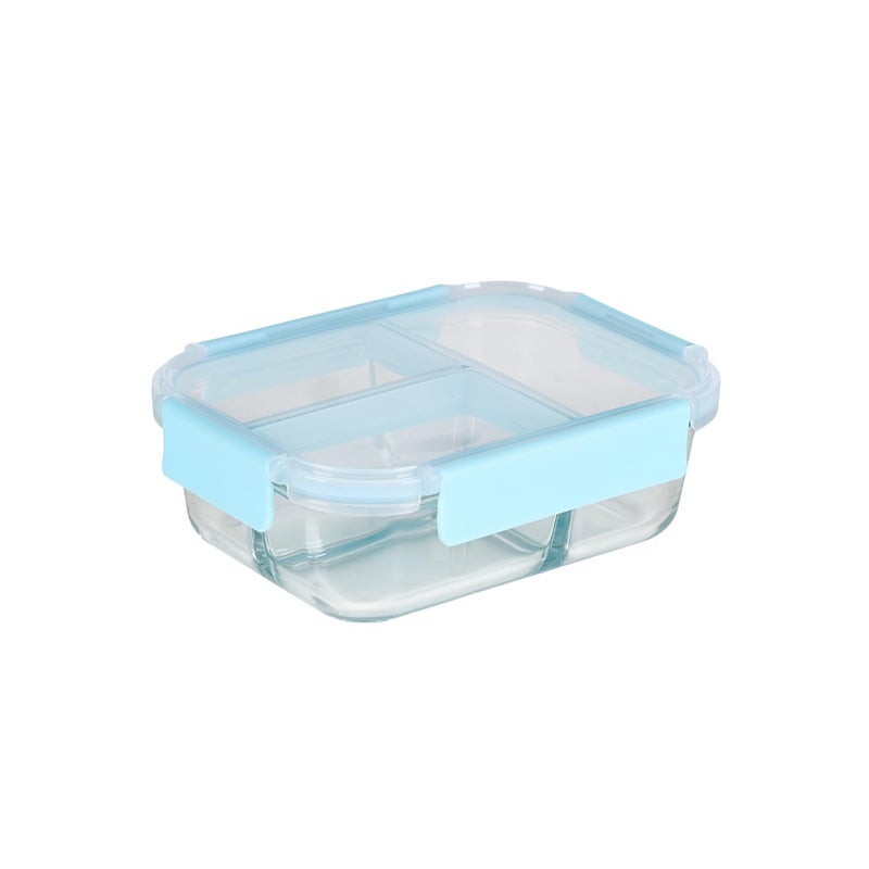 black sparrow 3 Compartment Thermal Insulated Bento Lunch Box with Spoon for KidsAdult Plastic Snacks Tiffin Box for School Office Picnic Tour Trip Leak Proof Meal Box - Image 3