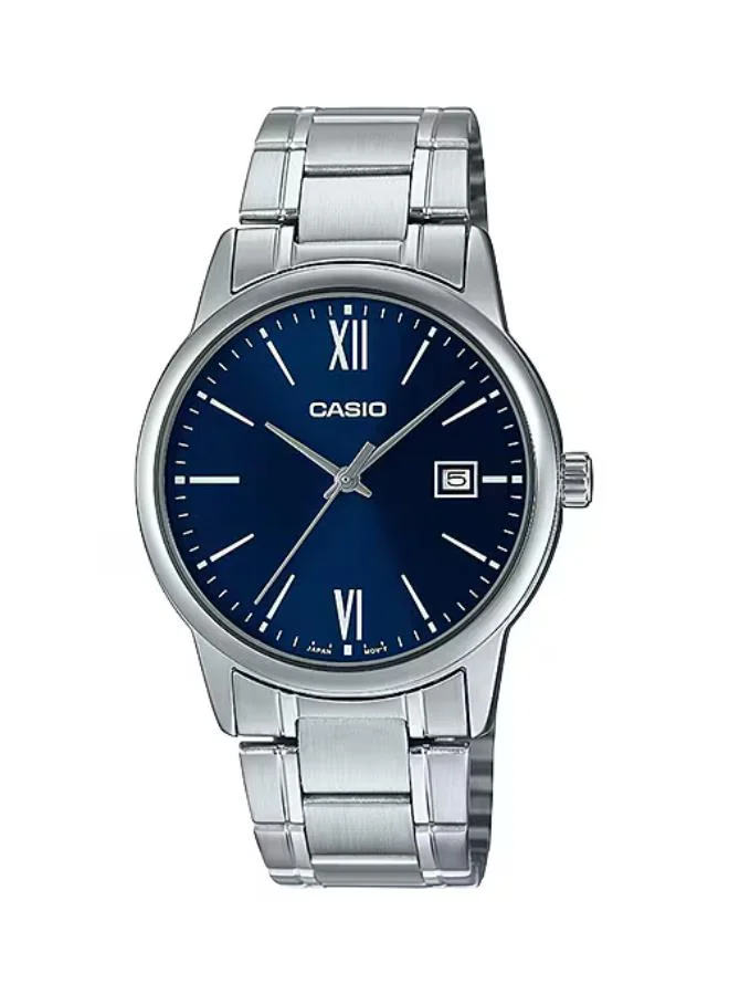 كاسيو Men's Stainless Steel Analog Watch MTP-V002D-2B3UDF - 37.1 mm