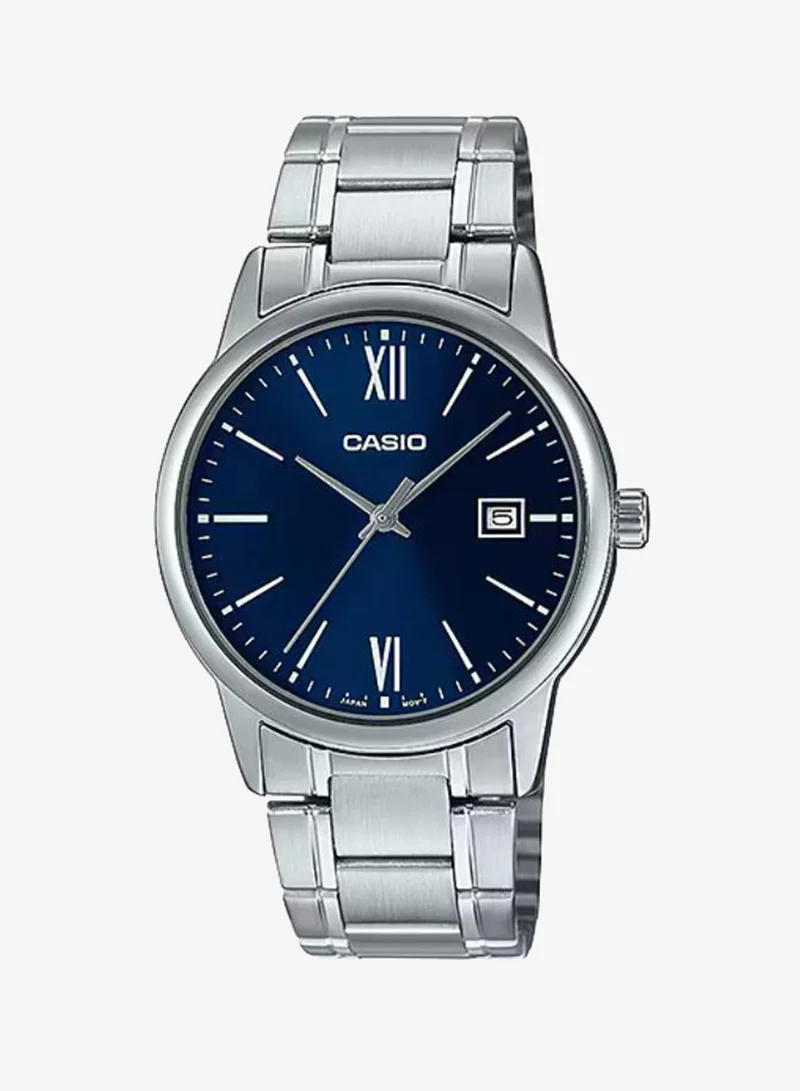 كاسيو Men's Stainless Steel Analog Watch MTP-V002D-2B3UDF - 37.1 mm