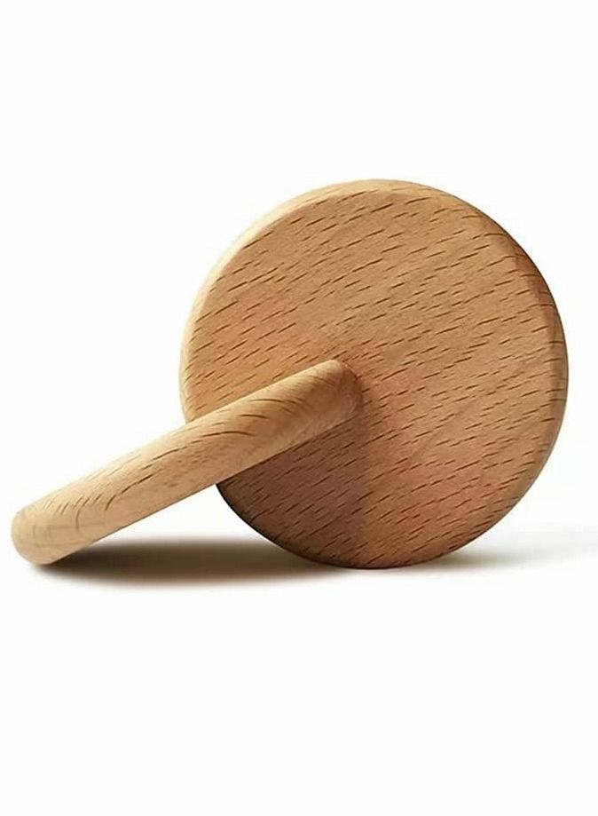 Y&D Wooden Interlocking Discs Teether Toys for Essential Toy Infant Toddler Development Child Natural Baby Finger Grasping - Image 1