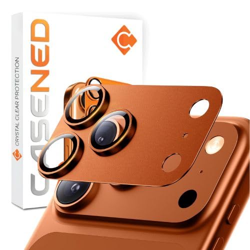 CASENED Camera Lens Protector for iPhone 17 Pro - Alloy Metal Cover with Tempered Glass - Scratch Resistant, Easy Installation - Image 1