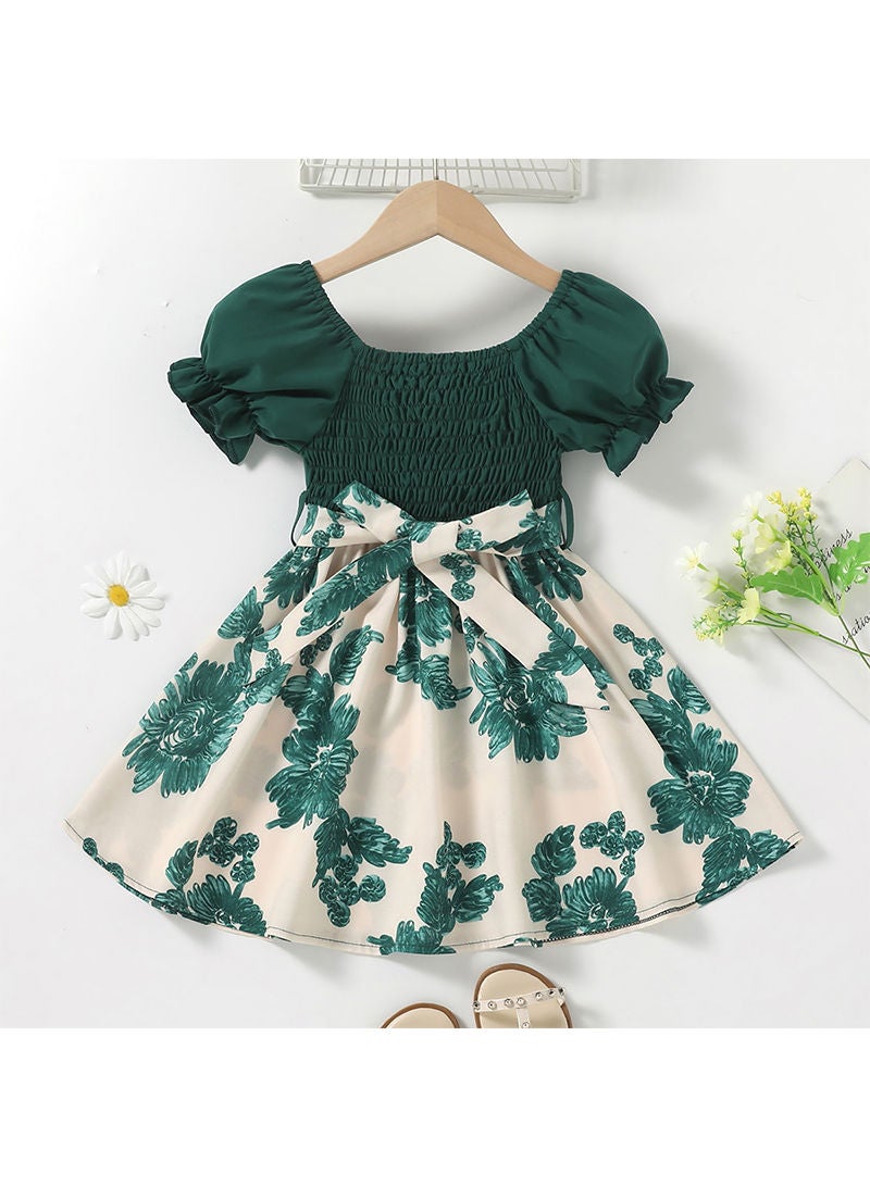 New Children's Clothing Green Waist Tutu Skirt