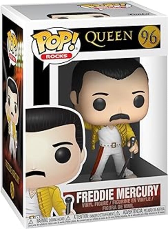 Funko Pop! Rocks: Queen-Freddy Mercury Wembley 1986, Collectible Action Vinyl Figure - 33732