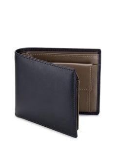 محفظة الرجال الجلدية مع جيب العملة المعدنية ، RFID يمنع محفظة بطاقة الائتمان النحيفة Bifold مع نافذة معرف