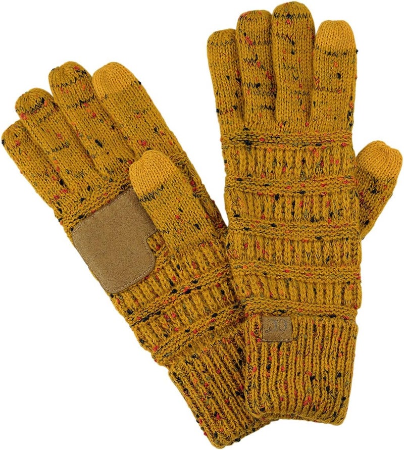 Cc Unisex Cable Knit Winter Warm Anti-Slip Touchscreen Texting Gloves - Image 1