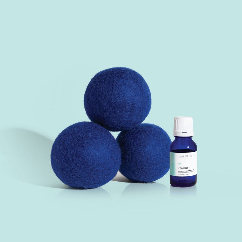 Capri Blue Volcano Dryer Ball Kit â€“ Includes 3 100% Wool Dryer Balls +1 Volcano Laundry Fragrance Oil â€“ Reusable Dryer Balls Eliminate Wrinkles, Static & Lint â€“ Cruelty Free & Non-Toxic Laundry Balls - Image 2