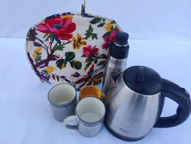 Malan Bai Mandala Tea Cozy Cover Hand Block Winter Tea Cozy Cotton Tea Kettle Warmer Pot Cover Hot Coffee Cover Handamde Kitchen Décor Brand: Malan Bai - Image 1