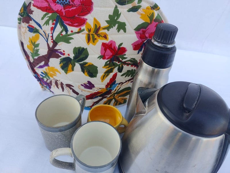 Malan Bai Mandala Tea Cozy Cover Hand Block Winter Tea Cozy Cotton Tea Kettle Warmer Pot Cover Hot Coffee Cover Handamde Kitchen Décor Brand: Malan Bai - Image 2