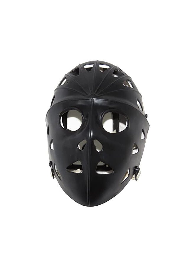 Mylec MyLec Pro Goalie Mask, Lightweight & Durable Youth Hockey Mask, High-Impact Plastic, Hockey Helmet with Ventilation Holes & Adjustable Elastic Straps, Secure Fit, Modern Hockey Gifts (Black,Medium)  - Image 1