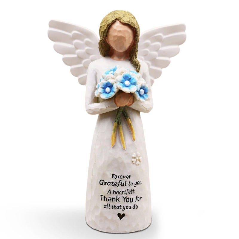 BORLESTA Thank You Gifts for Women Coworkers Friends Teacher Appreciation Gifts Volunteer Appreciation Gifts for Coworkers Women Thank You Gift HandPainted Figure Blue - Image 2