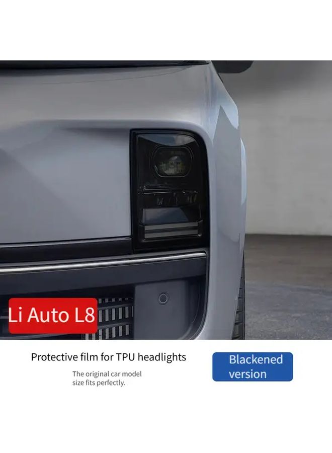 Smoked Black TPU Headlight Film For Ideal L8 Self Healing Scratch Resistant Protection - Image 1