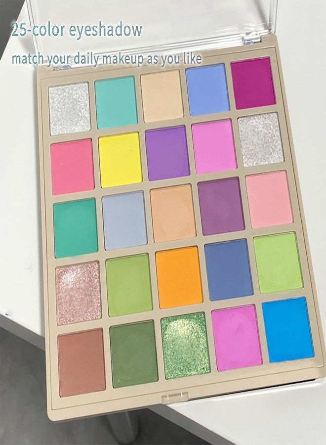 Grospe 25 Color Rainbow Eyeshadow Palette - Matte & Shimmer Makeup Palette, Highly Pigmented Colorful Eyeshadows for Day & Night, Professional Bright Eyeshadow Palette - Image 3