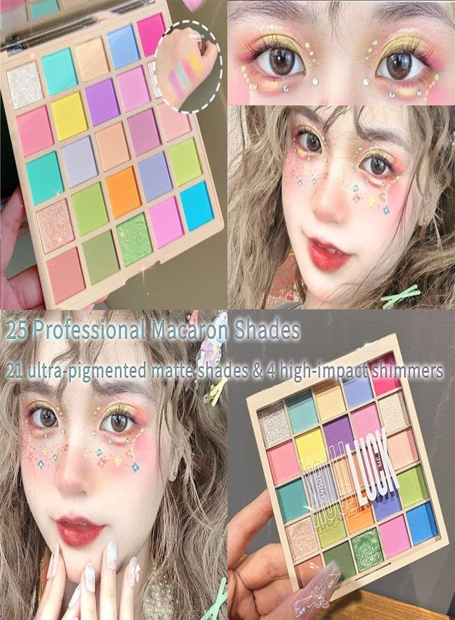 Grospe 25 Color Rainbow Eyeshadow Palette - Matte & Shimmer Makeup Palette, Highly Pigmented Colorful Eyeshadows for Day & Night, Professional Bright Eyeshadow Palette - Image 2