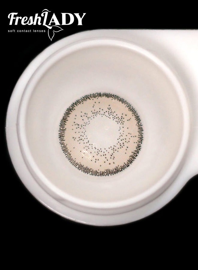 سيدة جديدة عدسات لاصقة ملونة بيج من فريش ليدي للاستخدام السنوي - Image 3