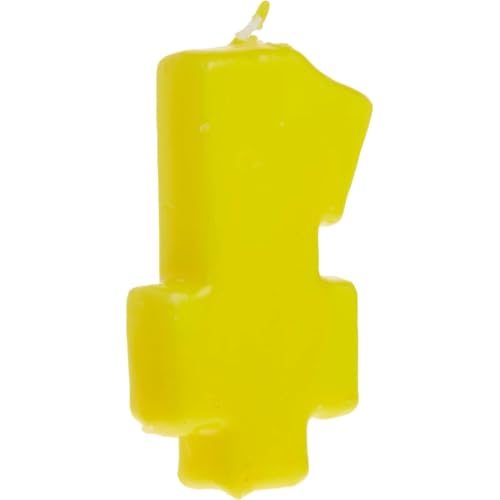 Unique Party Number 1 Dots Birthday Candle - 3.5", Yellow, 1 Pc - Image 3