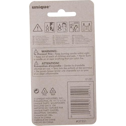 Unique Party Number 1 Dots Birthday Candle - 3.5", Yellow, 1 Pc - Image 5