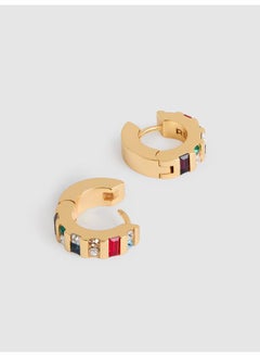 REISS Sadie: Crystal Huggie Earrings  - Image 2