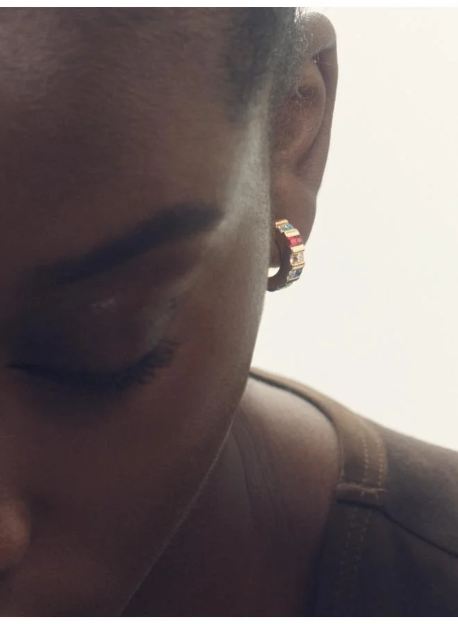 REISS Sadie: Crystal Huggie Earrings