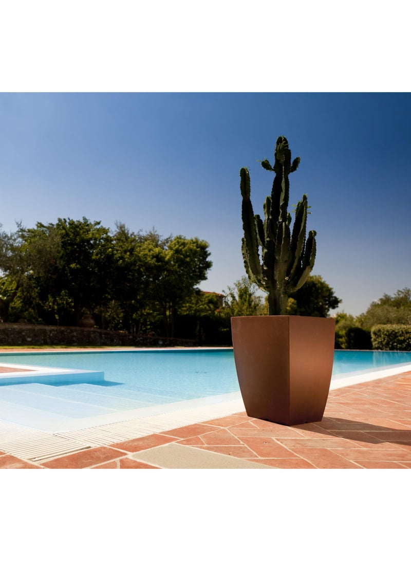 أيدل إناء زرع كبير طوله 36x36x50 سم – وعاء زينة حديث للج indoors والخارج – وعاء زهري خفيف الوزن ومتين للنباتات والأشجار - صنع في إيطاليا - بواسطة إيدل - Image 4